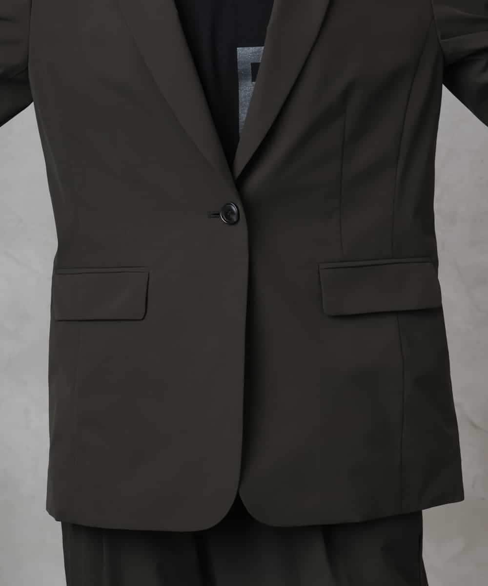 FMDHA16350 MICHEL KLEIN(ミッシェルクラン) [機能性素材]ストレッチテーラードジャケット(セットアップ対応/裏地なし) ダークグレー
