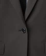 FMDHA16350 MICHEL KLEIN(ミッシェルクラン) [機能性素材]ストレッチテーラードジャケット(セットアップ対応/裏地なし) ダークグレー