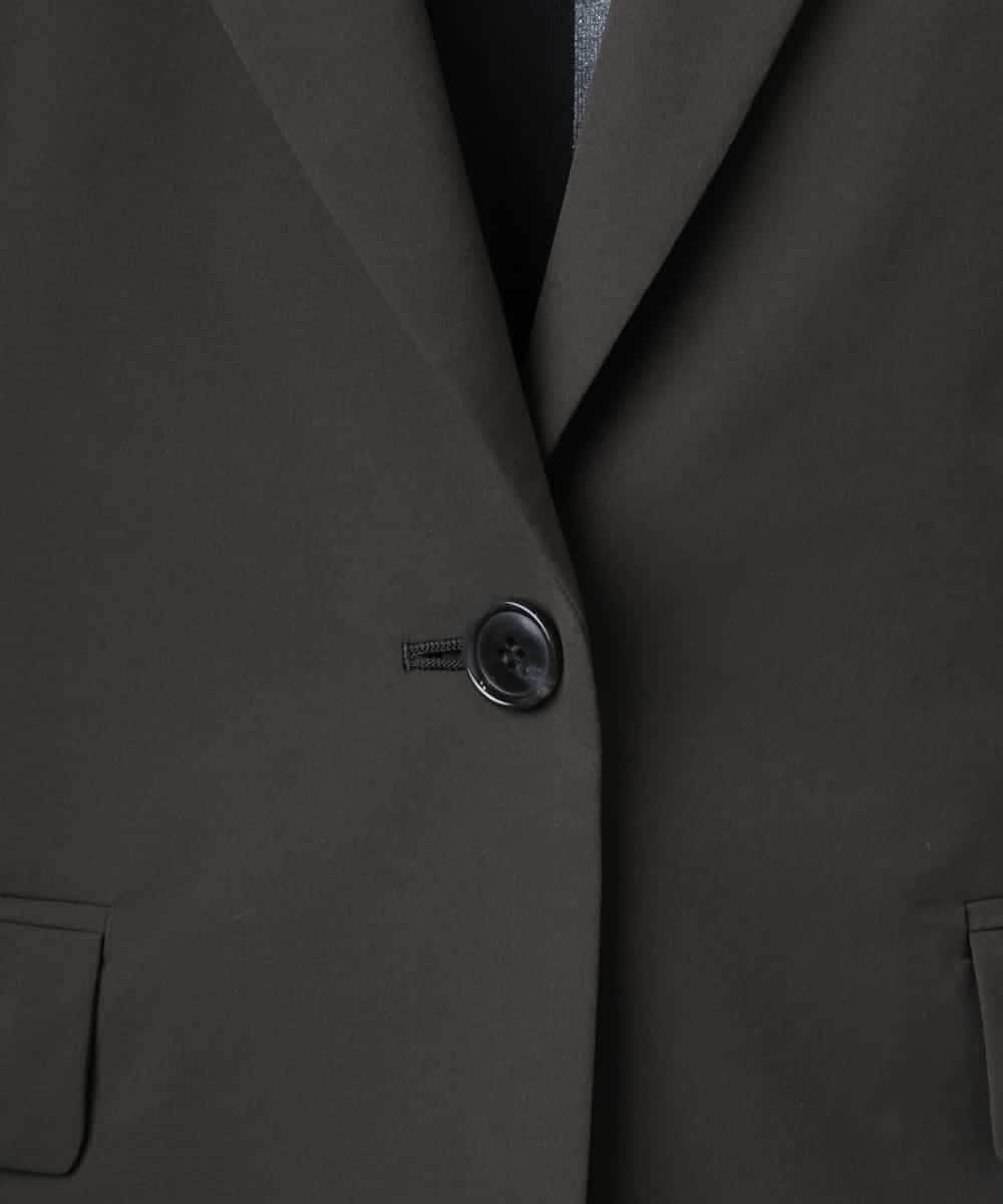 FMDHA16350 MICHEL KLEIN(ミッシェルクラン) [機能性素材]ストレッチテーラードジャケット(セットアップ対応/裏地なし) ダークグレー