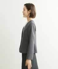 FMDHP03330 MICHEL KLEIN(ミッシェルクラン) ノーカラージャケット（セットアップ対応） ダークグレー(93)