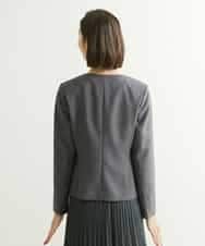 FMDHP03330 MICHEL KLEIN(ミッシェルクラン) ノーカラージャケット（セットアップ対応） ダークグレー(93)