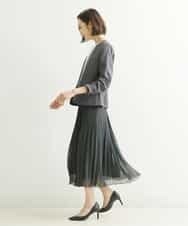 FMDHP03330 MICHEL KLEIN(ミッシェルクラン) ノーカラージャケット（セットアップ対応） ダークグレー(93)