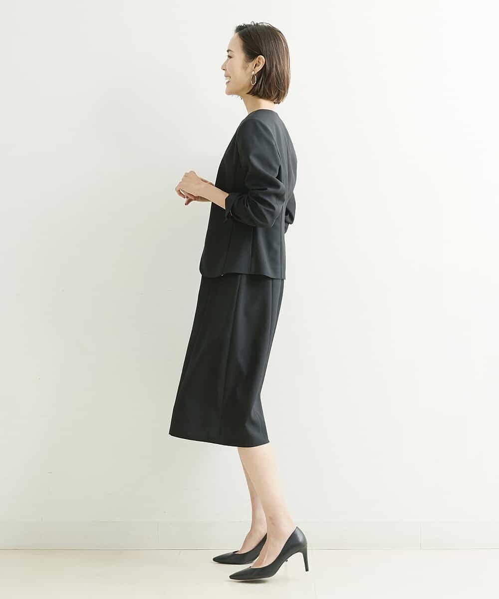 FMDHP03330 MICHEL KLEIN(ミッシェルクラン) ノーカラージャケット（セットアップ対応） ダークグレー(93)