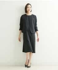 FMDHP03330 MICHEL KLEIN(ミッシェルクラン) ノーカラージャケット（セットアップ対応） ダークグレー(93)