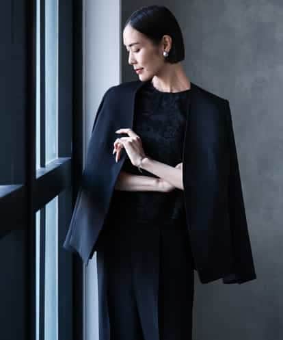FMDJD03330 MICHEL KLEIN [セットアップ対応]ノーカラージャケット