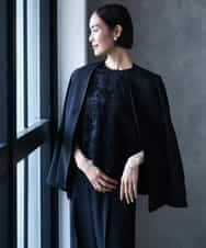 FMDJD03330 MICHEL KLEIN(ミッシェルクラン) [セットアップ対応]ノーカラージャケット ブラック