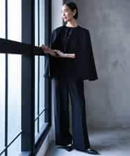 FMDJD03330 MICHEL KLEIN(ミッシェルクラン) [セットアップ対応]ノーカラージャケット ブラック