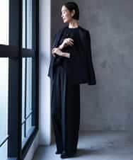 FMDJD03330 MICHEL KLEIN(ミッシェルクラン) [セットアップ対応]ノーカラージャケット ブラック