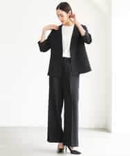 FMDJD03330 MICHEL KLEIN(ミッシェルクラン) [セットアップ対応]ノーカラージャケット ブラック