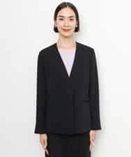 FMDJD03330 MICHEL KLEIN(ミッシェルクラン) [セットアップ対応]ノーカラージャケット ブラック