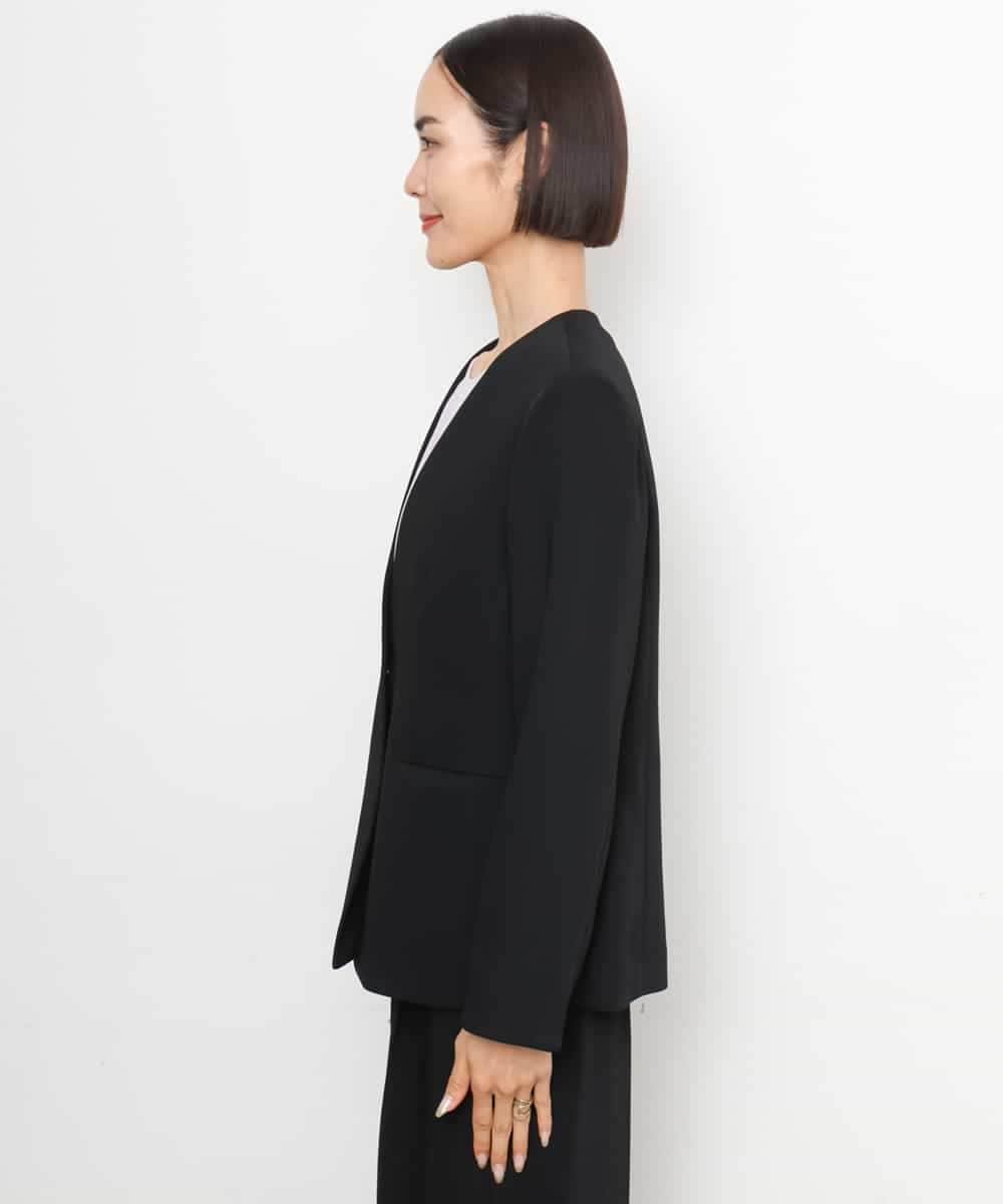 FMDJD03330 MICHEL KLEIN(ミッシェルクラン) [セットアップ対応]ノーカラージャケット ブラック