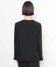 FMDJD03330 MICHEL KLEIN(ミッシェルクラン) [セットアップ対応]ノーカラージャケット ブラック