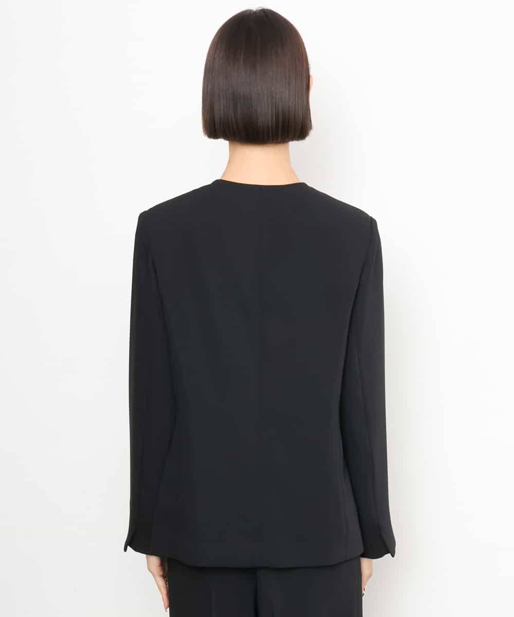 FMDJD03330 MICHEL KLEIN(ミッシェルクラン) [セットアップ対応]ノーカラージャケット ブラック