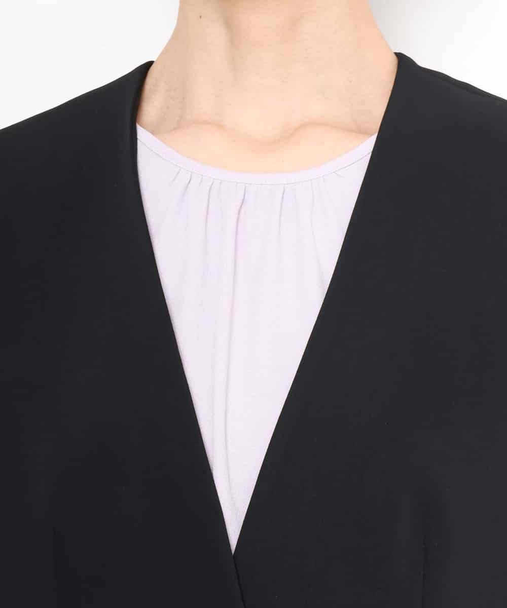 FMDJD03330 MICHEL KLEIN(ミッシェルクラン) [セットアップ対応]ノーカラージャケット ブラック