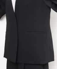 FMDJD03330 MICHEL KLEIN(ミッシェルクラン) [セットアップ対応]ノーカラージャケット ブラック