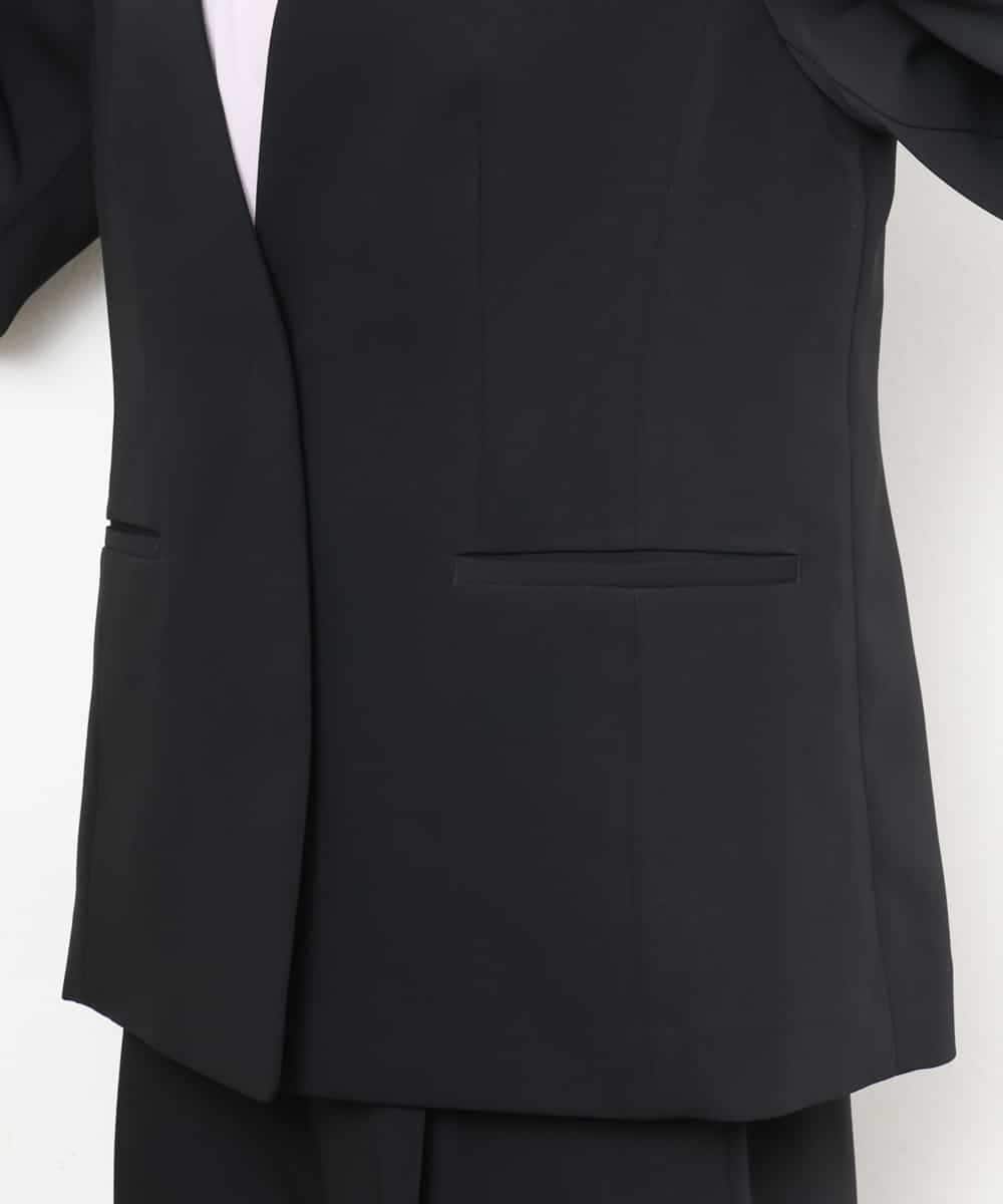 FMDJD03330 MICHEL KLEIN(ミッシェルクラン) [セットアップ対応]ノーカラージャケット ブラック