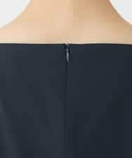 FMEAA11360 MICHEL KLEIN(ミッシェルクラン) ストレッチスクエアネックワンピース(セットアップ対応) ネイビー(57)