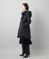 FMEAD06360 MICHEL KLEIN(ミッシェルクラン) ノーカラープリーツワンピース ネイビー