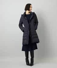 FMEAD06360 MICHEL KLEIN(ミッシェルクラン) ノーカラープリーツワンピース ネイビー