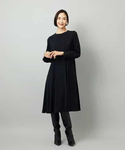 FMEAD06360 MICHEL KLEIN ノーカラープリーツワンピース