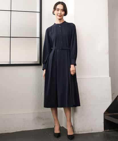 FMEAG04380 MICHEL KLEIN タックフレアベルトワンピース