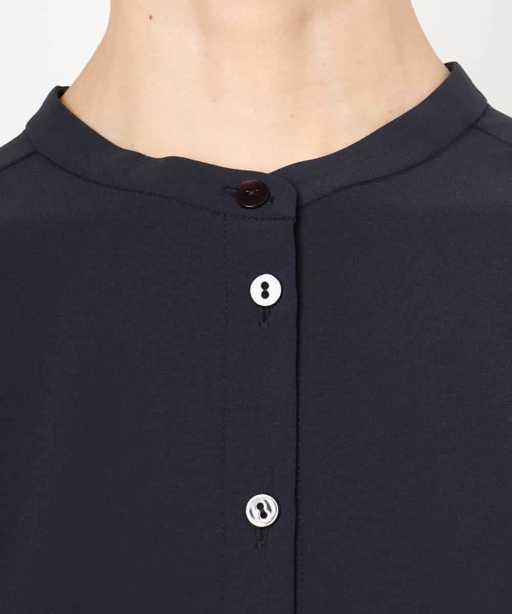 FMEAG04380 MICHEL KLEIN(ミッシェルクラン) タックフレアベルトワンピース ネイビー