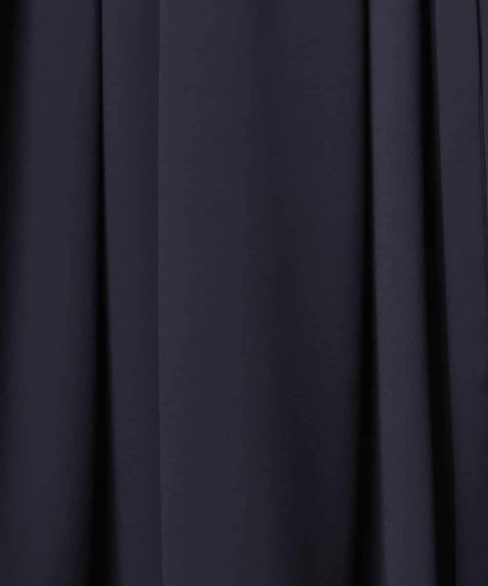 FMEAG04380 MICHEL KLEIN(ミッシェルクラン) タックフレアベルトワンピース ネイビー
