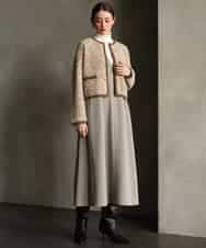 FMEAG23360 MICHEL KLEIN(ミッシェルクラン) [セットアップ対応]Vネックノースリーブワンピース ベージュ