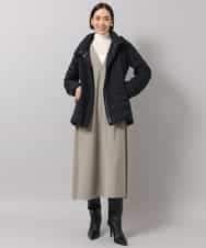 FMEAG23360 MICHEL KLEIN(ミッシェルクラン) [セットアップ対応]Vネックノースリーブワンピース ベージュ