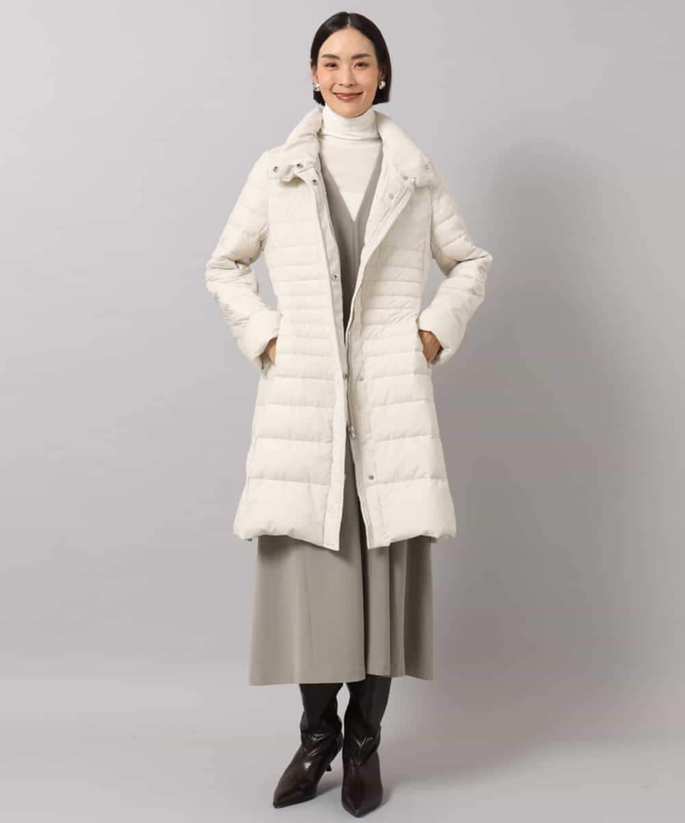 FMEAG23360 MICHEL KLEIN(ミッシェルクラン) [セットアップ対応]Vネックノースリーブワンピース ベージュ