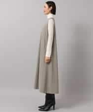 FMEAG23360 MICHEL KLEIN(ミッシェルクラン) [セットアップ対応]Vネックノースリーブワンピース ベージュ