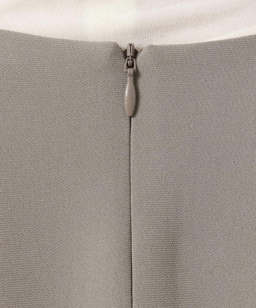 FMEAG23360 MICHEL KLEIN(ミッシェルクラン) [セットアップ対応]Vネックノースリーブワンピース ベージュ