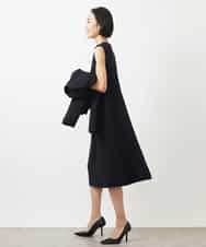 FMEDA01390 MICHEL KLEIN(ミッシェルクラン) ［セットアップ対応/洗える］ノースリーブツイードワンピース グレー