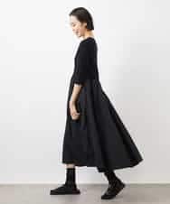FMEDA02430 MICHEL KLEIN(ミッシェルクラン) ドッキングワンピース ブラック
