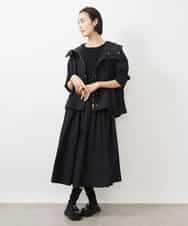 FMEDA02430 MICHEL KLEIN(ミッシェルクラン) ドッキングワンピース ブラック