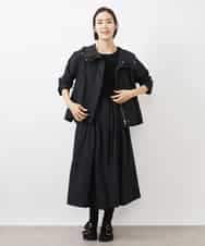 FMEDA02430 MICHEL KLEIN(ミッシェルクラン) ドッキングワンピース ブラック