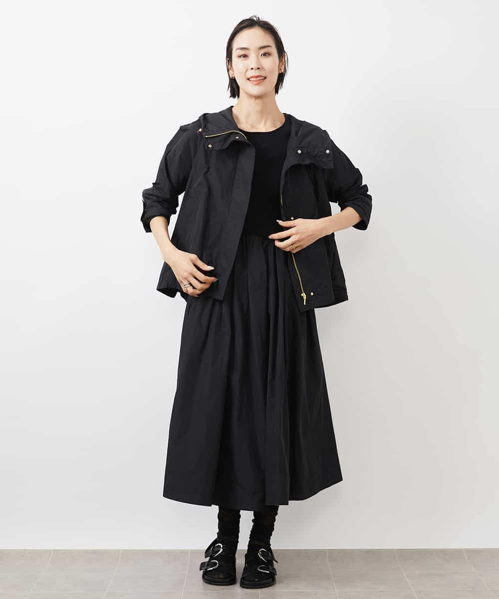 FMEDA02430 MICHEL KLEIN(ミッシェルクラン) ドッキングワンピース ブラック