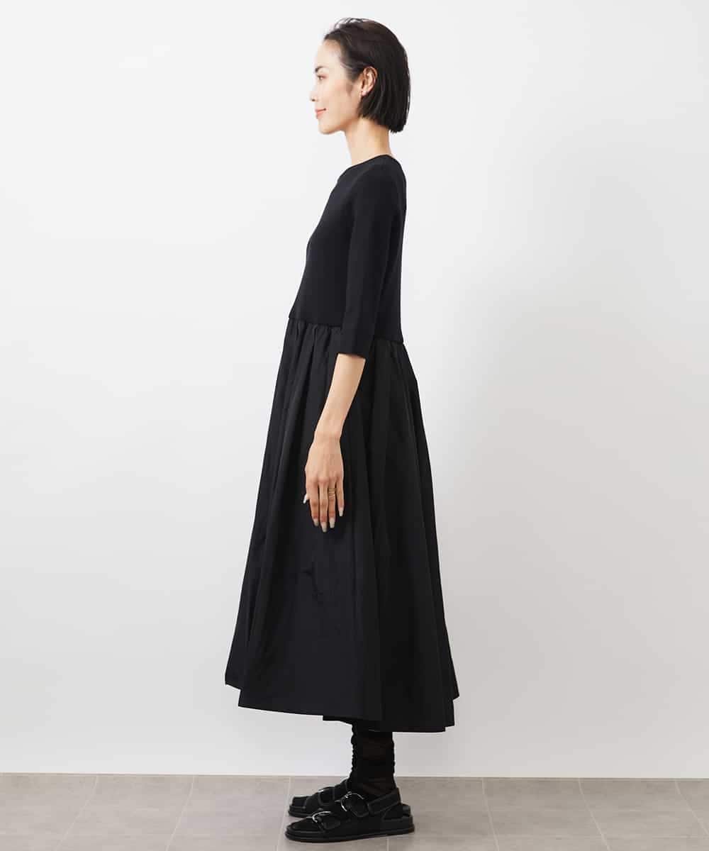 FMEDA02430 MICHEL KLEIN(ミッシェルクラン) ドッキングワンピース ブラック