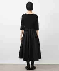 FMEDA02430 MICHEL KLEIN(ミッシェルクラン) ドッキングワンピース ブラック