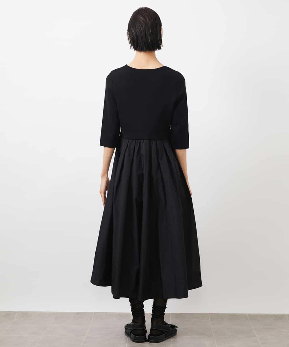FMEDA02430 MICHEL KLEIN(ミッシェルクラン) ドッキングワンピース ブラック