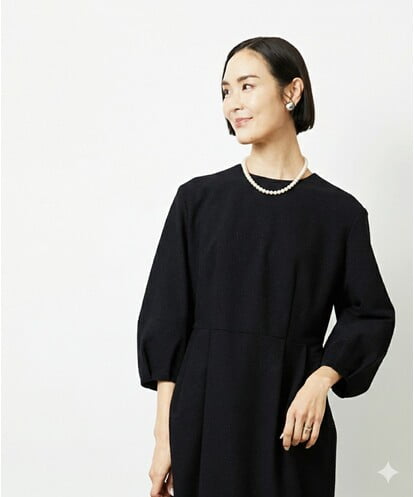 FMEDD03330 MICHEL KLEIN ［オケージョン/セレモニー］スリーブコンシャスワンピース