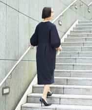 FMEDD03330 MICHEL KLEIN(ミッシェルクラン) ［オケージョン/セレモニー］スリーブコンシャスワンピース ネイビー