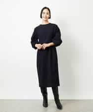 FMEDD03330 MICHEL KLEIN(ミッシェルクラン) ［オケージョン/セレモニー］スリーブコンシャスワンピース ネイビー