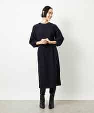 FMEDD03330 MICHEL KLEIN(ミッシェルクラン) ［オケージョン/セレモニー］スリーブコンシャスワンピース ネイビー