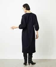 FMEDD03330 MICHEL KLEIN(ミッシェルクラン) ［オケージョン/セレモニー］スリーブコンシャスワンピース ネイビー