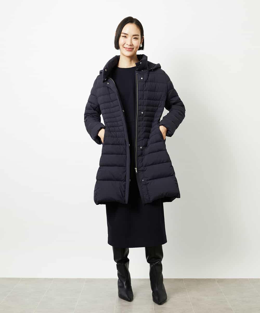 FMEDD03330 MICHEL KLEIN(ミッシェルクラン) ［オケージョン/セレモニー］スリーブコンシャスワンピース ネイビー