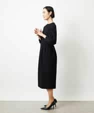 FMEDD03330 MICHEL KLEIN(ミッシェルクラン) ［オケージョン/セレモニー］スリーブコンシャスワンピース ネイビー