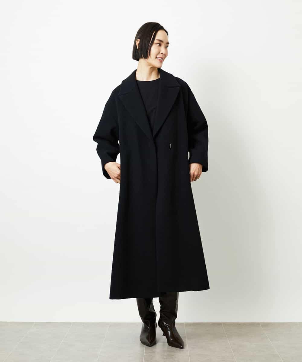 FMEDD03330 MICHEL KLEIN(ミッシェルクラン) ［オケージョン/セレモニー］スリーブコンシャスワンピース ネイビー