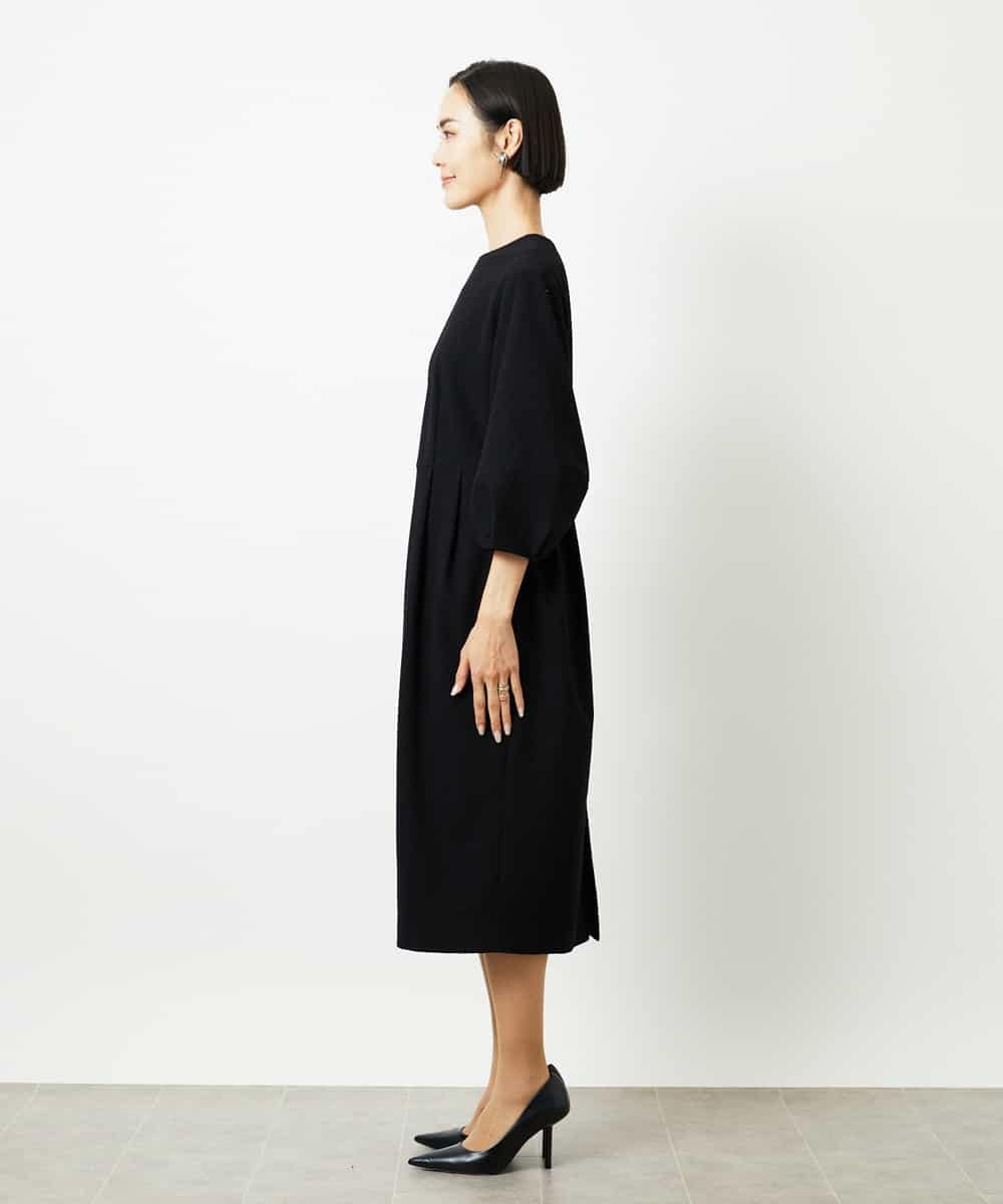 FMEDD03330 MICHEL KLEIN(ミッシェルクラン) ［オケージョン/セレモニー］スリーブコンシャスワンピース ネイビー