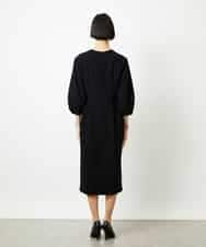 FMEDD03330 MICHEL KLEIN(ミッシェルクラン) ［オケージョン/セレモニー］スリーブコンシャスワンピース ネイビー